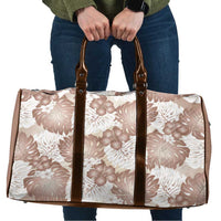 Mocha Mousse Aloha Hawaii Travel Bag Monstera Hibiscus Plumeria Seamless Vibes - Polynesian Pride