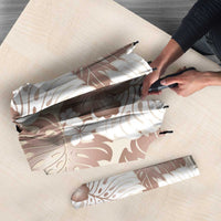 Mocha Mousse Aloha Hawaii Umbrella Monstera Hibiscus Plumeria Seamless Vibes - Polynesian Pride