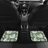 Sage Green Aloha Hawaii Car Mats Monstera Hibiscus Plumeria Seamless Vibes - Polynesian Pride