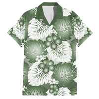 Sage Green Aloha Hawaii Hawaiian Shirt Monstera Hibiscus Plumeria Seamless Vibes - Polynesian Pride