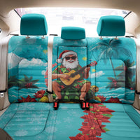 Hawaii Christmas Back Car Seat Cover Mele Kalikimaka Poinsettia Lei - Cyan LT14 - Polynesian Pride