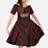 Personalised Keep Maori Wards New Zealand Family Matching Mermaid Dress and Hawaiian Shirt Stronger Together Aotearoa Taniko - Polynesian Pride