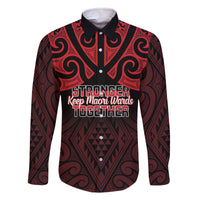Personalised Keep Maori Wards New Zealand Family Matching Off The Shoulder Long Sleeve Dress and Hawaiian Shirt Stronger Together Aotearoa Taniko - Polynesian Pride