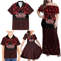 Personalised Keep Maori Wards New Zealand Family Matching Off Shoulder Maxi Dress and Hawaiian Shirt Stronger Together Aotearoa Taniko - Polynesian Pride