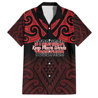 Personalised Keep Maori Wards New Zealand Hawaiian Shirt Stronger Together Aotearoa Taniko - Polynesian Pride
