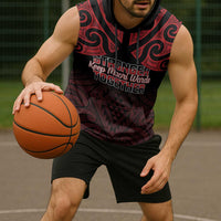 Personalised Keep Maori Wards New Zealand Sleeveless Hoodie Stronger Together Aotearoa Taniko - Polynesian Pride