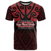 Personalised Keep Maori Wards New Zealand T Shirt Stronger Together Aotearoa Taniko - Polynesian Pride