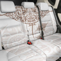 New Zealand Manta Ray Tattoo Back Car Seat Cover Aotearoa Maori Haehae Beige - Polynesian Pride