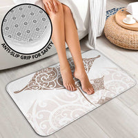 New Zealand Manta Ray Tattoo Bathroom Set Aotearoa Maori Haehae Beige - Polynesian Pride