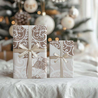 New Zealand Manta Ray Tattoo Wrapping Paper Aotearoa Maori Haehae Beige - Polynesian Pride