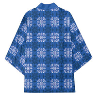 Royal Blue Hawaiian Quilt Kimono Hawaii Pineapple Monstera Palaka Motifs LT14 - Polynesian Pride