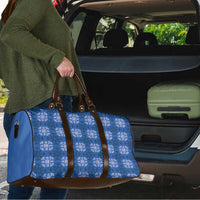 Royal Blue Hawaiian Quilt Travel Bag Hawaii Pineapple Monstera Palaka Motifs - Polynesian Pride