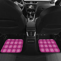 Pink Hawaiian Quilt Car Mats Hawaii Pineapple Monstera Palaka Motifs - Polynesian Pride