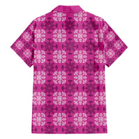 Pink Hawaiian Quilt Family Matching Puletasi and Hawaiian Shirt Hawaii Pineapple Monstera Palaka Motifs LT14 - Polynesian Pride