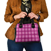 Pink Hawaiian Quilt Shoulder Handbag Hawaii Pineapple Monstera Palaka Motifs LT14 - Polynesian Pride