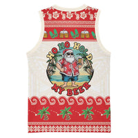 Mele Kalikimaka Hawaii Basketball Jersey Funny Beer-Loving Santa Hawaiian Tropical - Polynesian Pride