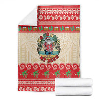 Mele Kalikimaka Hawaii Blanket Funny Beer-Loving Santa Hawaiian Tropical - Polynesian Pride