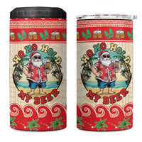 Mele Kalikimaka Hawaii 4 in 1 Can Cooler Tumbler Funny Beer-Loving Santa Hawaiian Tropical - Polynesian Pride