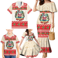 Mele Kalikimaka Hawaii Family Matching Mermaid Dress and Hawaiian Shirt Funny Beer-Loving Santa Hawaiian Tropical LT14 - Polynesian Pride