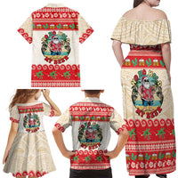 Mele Kalikimaka Hawaii Family Matching Off Shoulder Maxi Dress and Hawaiian Shirt Funny Beer-Loving Santa Hawaiian Tropical LT14 - Polynesian Pride