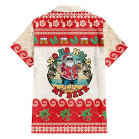 Mele Kalikimaka Hawaii Family Matching Short Sleeve Bodycon Dress and Hawaiian Shirt Funny Beer-Loving Santa Hawaiian Tropical LT14 - Polynesian Pride