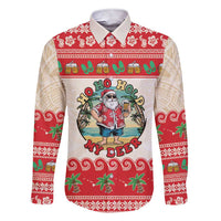 Mele Kalikimaka Hawaii Family Matching Short Sleeve Bodycon Dress and Hawaiian Shirt Funny Beer-Loving Santa Hawaiian Tropical - Polynesian Pride