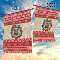 Mele Kalikimaka Hawaii Garden Flag Funny Beer-Loving Santa Hawaiian Tropical - Polynesian Pride