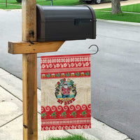 Mele Kalikimaka Hawaii Garden Flag Funny Beer-Loving Santa Hawaiian Tropical - Polynesian Pride