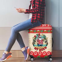 Mele Kalikimaka Hawaii Luggage Cover Funny Beer-Loving Santa Hawaiian Tropical - Polynesian Pride