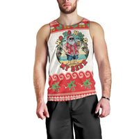 Mele Kalikimaka Hawaii Men Tank Top Funny Beer-Loving Santa Hawaiian Tropical - Polynesian Pride