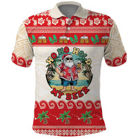 Mele Kalikimaka Hawaii Polo Shirt Funny Beer-Loving Santa Hawaiian Tropical LT14 Red - Polynesian Pride