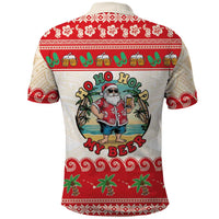 Mele Kalikimaka Hawaii Polo Shirt Funny Beer-Loving Santa Hawaiian Tropical - Polynesian Pride