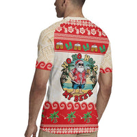 Mele Kalikimaka Hawaii Rugby Jersey Funny Beer-Loving Santa Hawaiian Tropical - Polynesian Pride