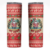 Mele Kalikimaka Hawaii Skinny Tumbler Funny Beer-Loving Santa Hawaiian Tropical - Polynesian Pride