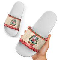 Mele Kalikimaka Hawaii Slide Sandals Funny Beer-Loving Santa Hawaiian Tropical - Polynesian Pride