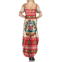 Mele Kalikimaka Hawaii Summer Maxi Dress Funny Beer-Loving Santa Hawaiian Tropical LT14 - Polynesian Pride
