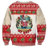 Mele Kalikimaka Hawaii Sweatshirt Funny Beer-Loving Santa Hawaiian Tropical - Polynesian Pride