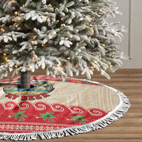 Mele Kalikimaka Hawaii Tree Skirt Funny Beer-Loving Santa Hawaiian Tropical - Polynesian Pride