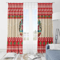 Mele Kalikimaka Hawaii Window Curtain Funny Beer-Loving Santa Hawaiian Tropical - Polynesian Pride