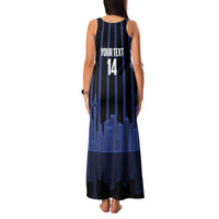 New Zealand Auckland Football Custom Family Matching Tank Maxi Dress and Hawaiian Shirt Go City of Sails Est 2025 LT14 - Polynesian Pride