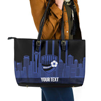 New Zealand Auckland Football Custom Leather Tote Bag Go City of Sails Est 2025