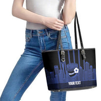 New Zealand Auckland Football Custom Leather Tote Bag Go City of Sails Est 2025