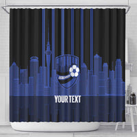 New Zealand Auckland Football Custom Shower Curtain Go City of Sails Est 2025 LT14 - Polynesian Pride