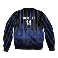 New Zealand Auckland Football Custom Sleeve Zip Bomber Jacket Go City of Sails Est 2025