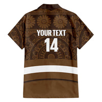 Bula Fiji Football Custom Family Matching Mermaid Dress and Hawaiian Shirt One Vanua One Team Tapa Pattern LT14 - Polynesian Pride