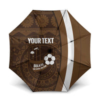 Bula Fiji Football Custom Umbrella One Vanua One Team Tapa Pattern