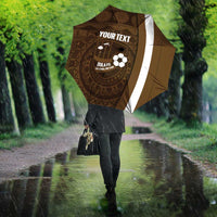 Bula Fiji Football Custom Umbrella One Vanua One Team Tapa Pattern