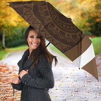 Bula Fiji Football Custom Umbrella One Vanua One Team Tapa Pattern