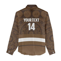 Bula Fiji Football Custom Women Casual Shirt One Vanua One Team Tapa Pattern LT14 - Polynesian Pride