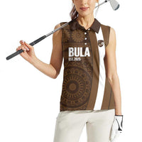 Bula Fiji Football Custom Women Sleeveless Polo Shirt One Vanua One Team Tapa Pattern LT14 - Polynesian Pride